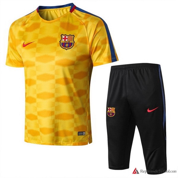 Camiseta Entrenamiento Barcelona Conjunto Completo 2017-2018 Amarillo